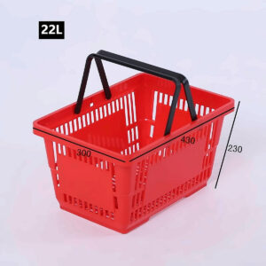 Plastic Shopping Basket 22L (Red)